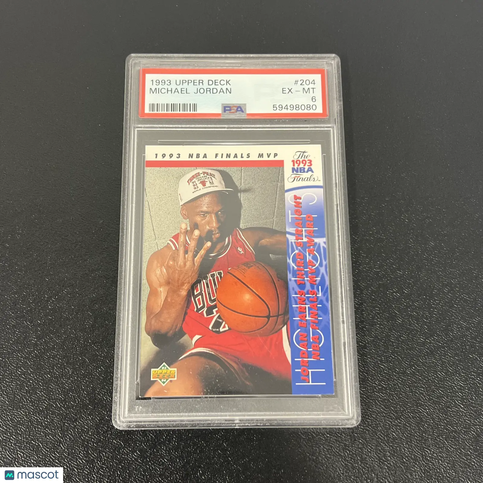 1993 Upper Deck Finals MVP #204 Michael Jordan PSA 6 Slabbed Chicago Bulls
