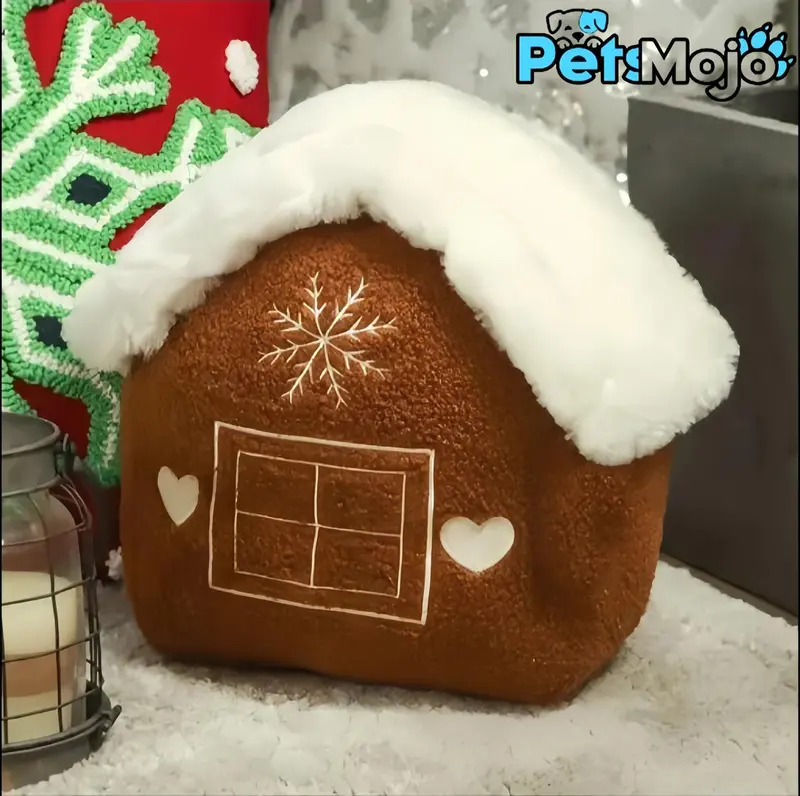 3 in 1 Christmas Snowflake Plush toy, Christmas Gingerbread House Shaped Throw Pillow, Candy Design Pillow, 1 Count Cute Pink Warm Candy Design Pillow for Home Decoration, Christmas gift for Men & Women, 1 Count Cute Warm Plush Cushion,