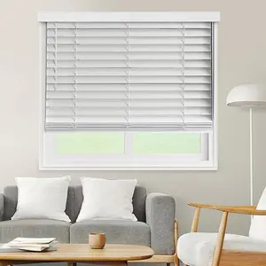 Faux Wood Blinds , Window Blinds , Wood Blinds , Window Shades , Window Treatments , Blinds & Shades , Window Shades for Home , Wooden Blinds , Basic White, 30"W X 60"H