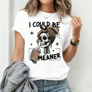 I Meaner Summer Must Have New Product Suitable For Spring And Summer Comfortable And Casual T Shirt For Women Soft Crew Neck Style For Spring And Wear  Breathable Cotton Fabric Unisex Classic Fit Top