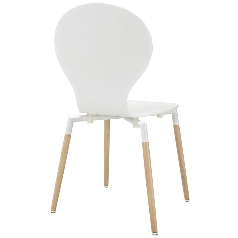 Modway Path Dining Chair Set of 4 in White