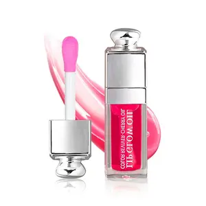 Hydrating Lip Glow Oil, Tinted Nourishing Lip Oil Gloss, Transparent & Lightening Lip Lines, Long Lasting Repairing, Raspberry Flavor, 0.2 OZ