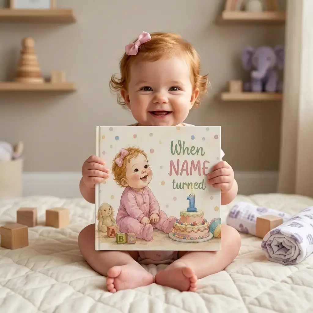 1st Birthday Gift Personalised Book | First Birthday Boy Girl Toddler | Custom Name One Year Old | Personalized Baby Birthday Keepsake MARIDEL BARICUATRO