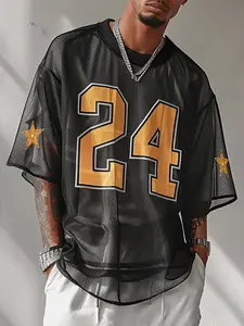 INCERUN Men T Shirts Fashion New Men Mesh T-shirt See Through Casual Streetwear Fashion Male Short Sleeved Camisetas