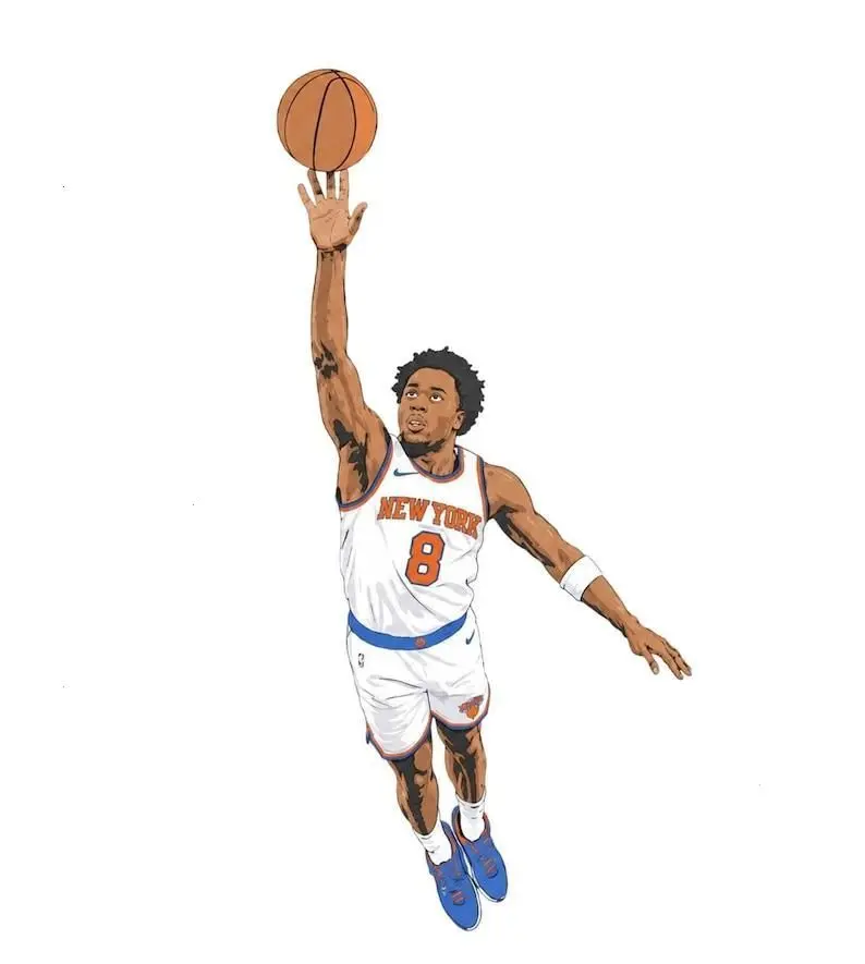 OG tip in winner team anunoby J.Brunson Sticker new york glossy new york kat