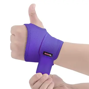 Jacsunco Carpal Tunnel Wrist Brace, Adjustable and Comfortable Wrist Support Brace for Tendinitis and Arthritis, Wrist Compression Wrap for Pain Relief, Fit for Both Left and Right Hand (Purple)