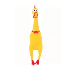 Screeching Chicken Silicone Toy, Sound-Activated Screech Bird, Realistic Pet Toy, Fun Interactive Animal Plaything, Perfect for Kids & Pets