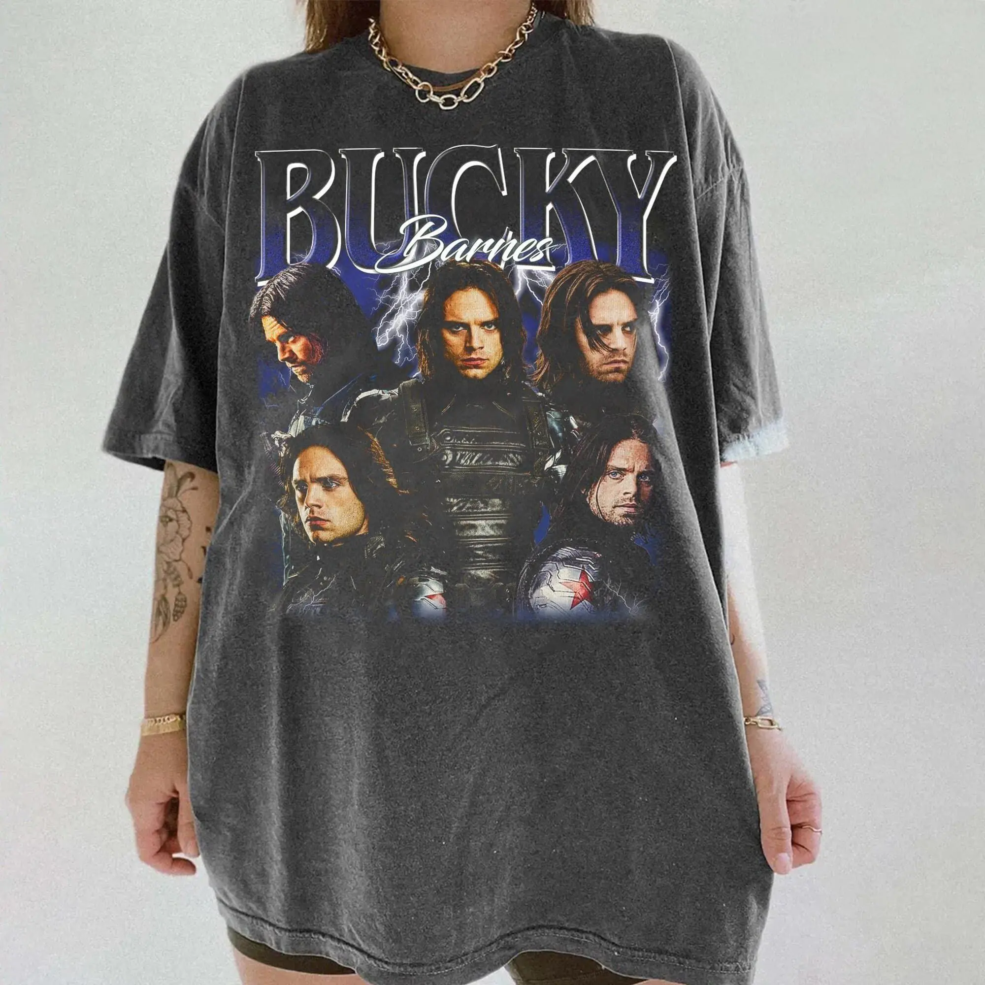 Vintage 90s Graphic Style Bucky Barnes T-shirt Gift For Fan