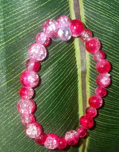 Strawberry marble bracelet
