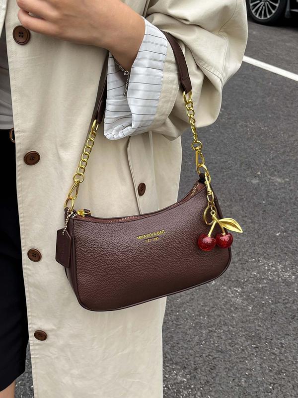 Minimally designed single shoulder armpit bag, simple and casual multifunctional texture single shoulder bag, personal metal chain strap exquisite single shoulder bag, Handbag Shoulder Bag, suitable for daily travel, shopping, dating, etc.