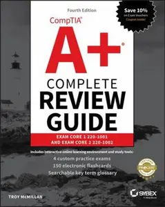 USED Book - Comptia A+ Complete Review Guide: Exam Core 1 220-1001 and Exam Core 2 220-1002 by McMillan, Troy (Paperback) - english