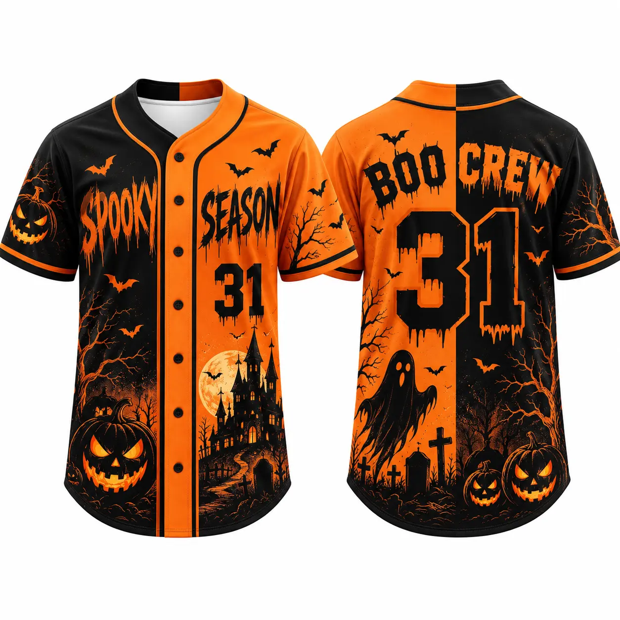 Men’s Halloween-Themed Polyester Sports Tee - Breathable Athletic Top, Short-Sleeve Professional Clothing, Ideal for Daily Sports & Outdoor Activities, Sizes S-5XL