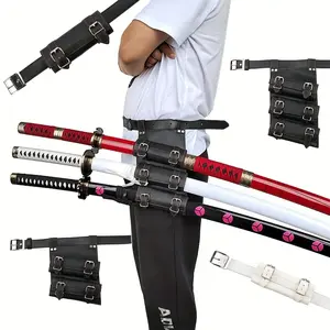 Medieval Katana Belt Holster Anime Cosplay Prop Accessories Real Size Japanese Katana Original Samurai Sabre Belt Holder Samurai Sword Sleeve Waist Gift