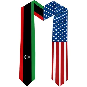 2026 Libya Flag and USA Flag Graduation Stole Graduation Sash for International (Baccalaureate Gown and Hat Not Included)