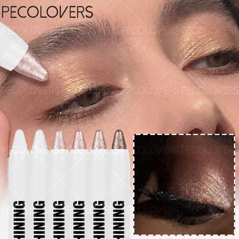 White Tube Eye Shadow Stick, Waterproof and Sweat-proof, Eye Shadow Eye Highlights, Brighten Eyes, Eye Cosmetics