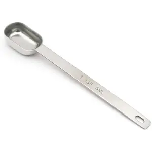 1PCS 1tsp (1/3tbsp, 5ml) Single Measuring Spoon, Stainless Steel Long Handle Individual Teaspoons Only