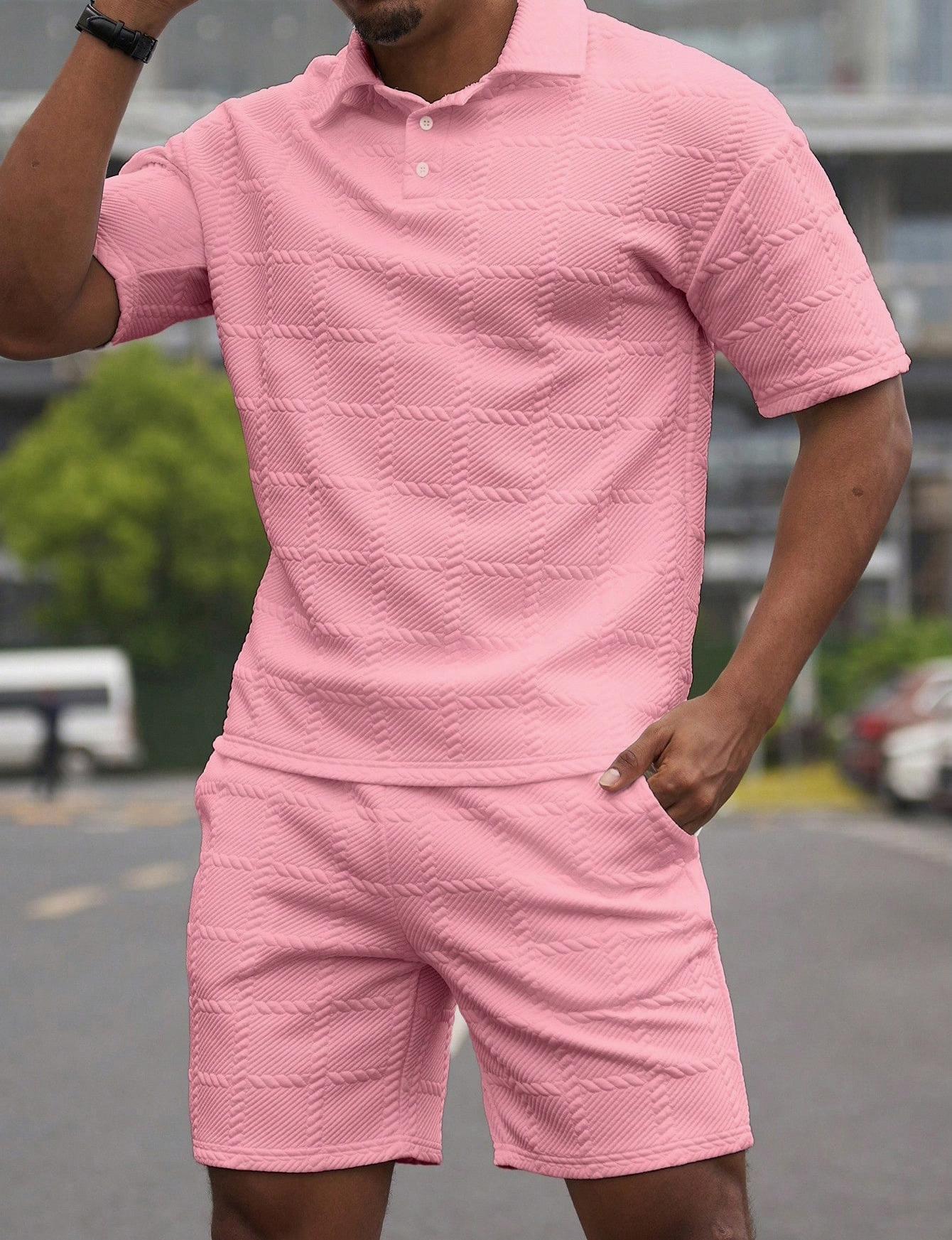 KZZ Men's Summer Solid-Colour Fashion Casual Short-Sleeved Suit Clothes Clothes Menswear Formal Shortsleeve Chainsaw Top Top Gamis Gamis Tropical