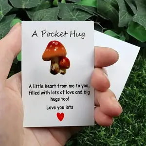 Mushroom Design Keychain, Cute Mushroom Keychain with Gift Card, Birthday Party Gift, Party Favors for Birthday, Party, Wedding