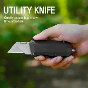 Aluminum alloy knife, OTF multifunctional knife, highly practical, can be carried in a pocket, and can be used in emergency situations.