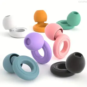 1Pairs Soft Silicone Earplugs Set With Spare Parts, Skin Friendly Ear Friendly Noise Reduction Ear Plugs, Comfortable Sound Insulation Earbuds For Block Snoring Sleeping Travel Daily Rest Use
