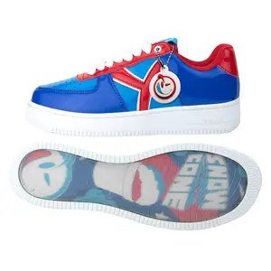 YUMS Snow Cone Sneakers - Red, White, & Blue Patent Leather Streetwear Casual Shoes Low Top