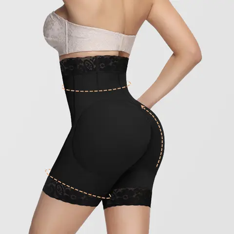 Women's Curvy High-Waist Tummy Control Zipper Crotch Boyshort Shapewear - Easy Pee, Curve-Hugging Compression, Faja Body Shaper, Slimming Underwear, Back-to-School Option