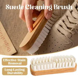 1 Count Suede Shoe Brush, Effective Stain Removal for Various Materials, Cleans Without Damaging Surface, Soft Crepe Brush