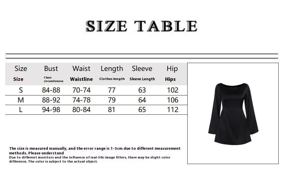 Satin Waist Tie Mini Dress – Back Lace Up Waist Cinch Long Sleeve Dress