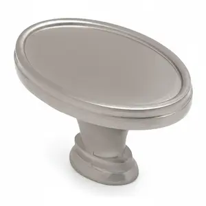 Cosmas 9998SN Satin Nickel Oval Cabinet Knob