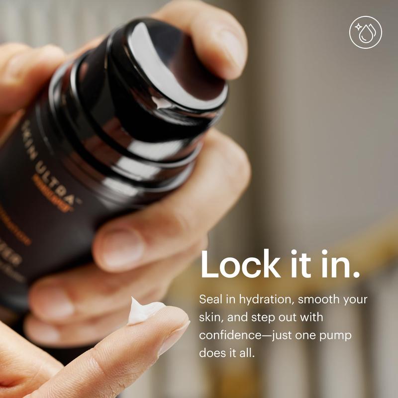 MANSCAPED® Skin Ultra™ Face Moisturizer - Men's Daily Hydrating Skincare Lotion Infused with Hyaluronic Acid, Vitamin E & Shea Butter, Non-Greasy, Fast Absorbing