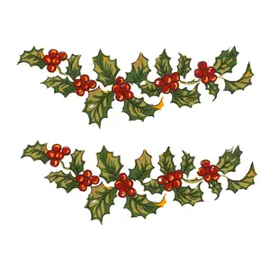 Christmas Holly Berries Overglaze Ceramic Decals