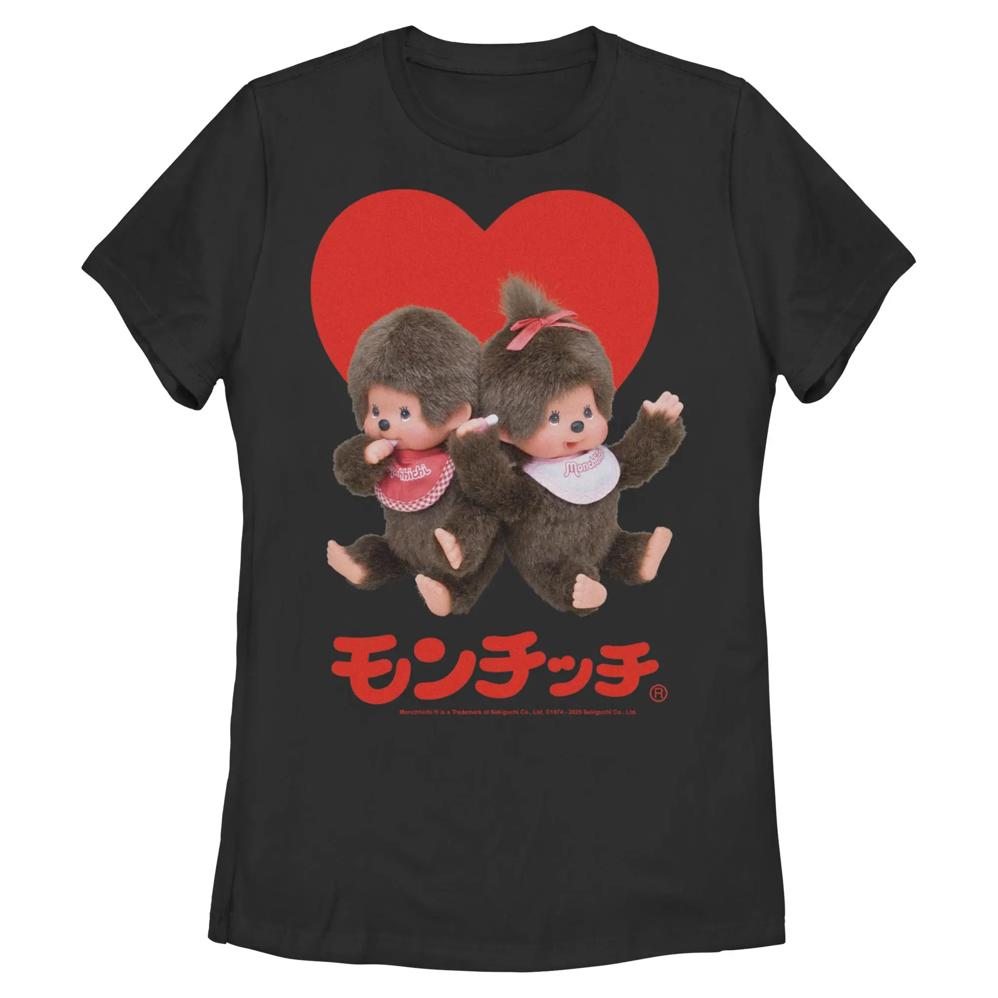 Womens Monchhichi Cutest Duo Ever Photo T Shirt