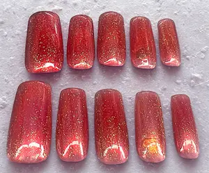 Hearts Glowing from Within ❤️ Golden Love Red Jelly & Gold Foil Glitter