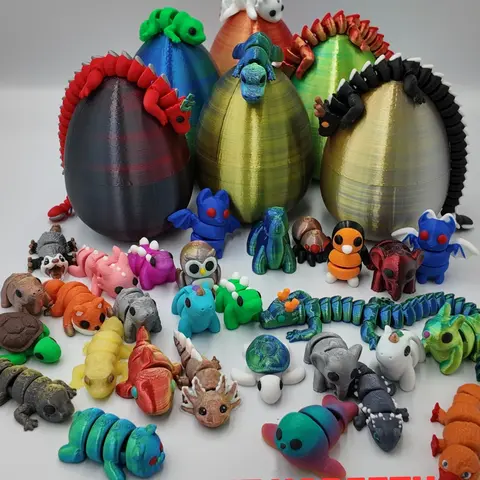MINI Animals - Articulating 3D Printed Collectible Figurines Home Decor