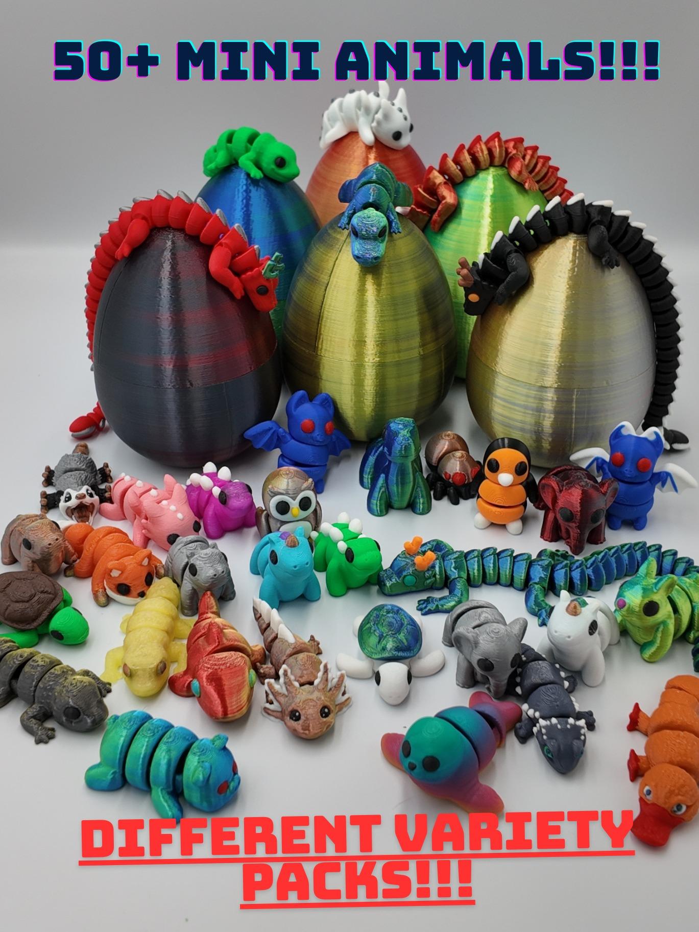 MINI Animals - Articulating 3D Printed Collectible Figurines Home Decor