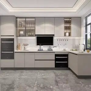 Kitchen cabinets kitchen cabinets custom household quartz countertops stove cabinets cabinets integrated decoration