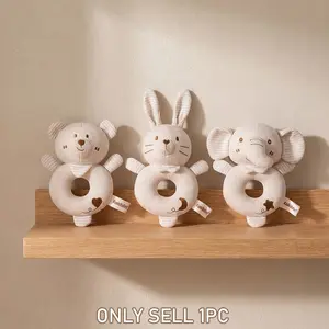 Squishy Teething Rattle Baby toy, baby essentials, Infant Girl Boy Learning Toys Newborn Soft Handbell Grab Shaker Crinkle Paper, Bell, Sensory Travel Accessories for 0 3 67 12 Months