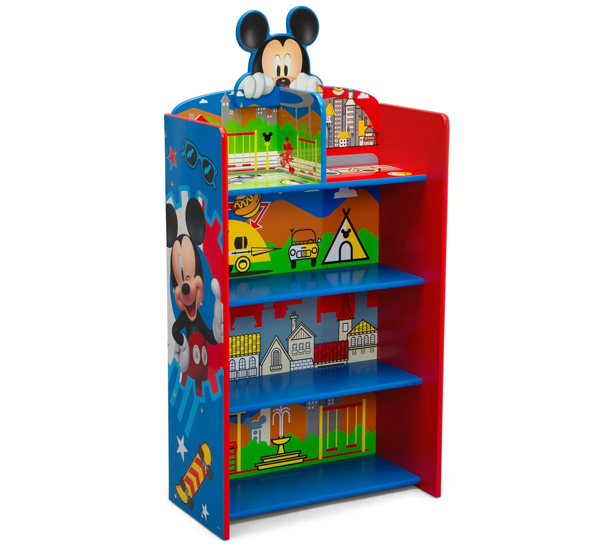 Mickey Mouse Wooden Playhouse 4-Shelf Bookcase Mickey Mouse Wooden Playhouse 4-Shelf Bookcase
