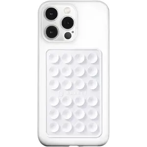Anteel Medium-Sized  Suction Phone Case Adhesive Mount, Durable, Hands-Free Sticky Phone Holder, Upgraded Thickened and Enhanced Suction Power Sticky Phone Grip, 2.28"x3.46" (White)