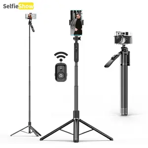 SELFIESHOW Selfie Stable Tripod, Portable Phone Tripod Stand with Remote Control, Smartphone Camera Accessories, Multifunctional Phone Tripod for Travel, Party, Live Streaming