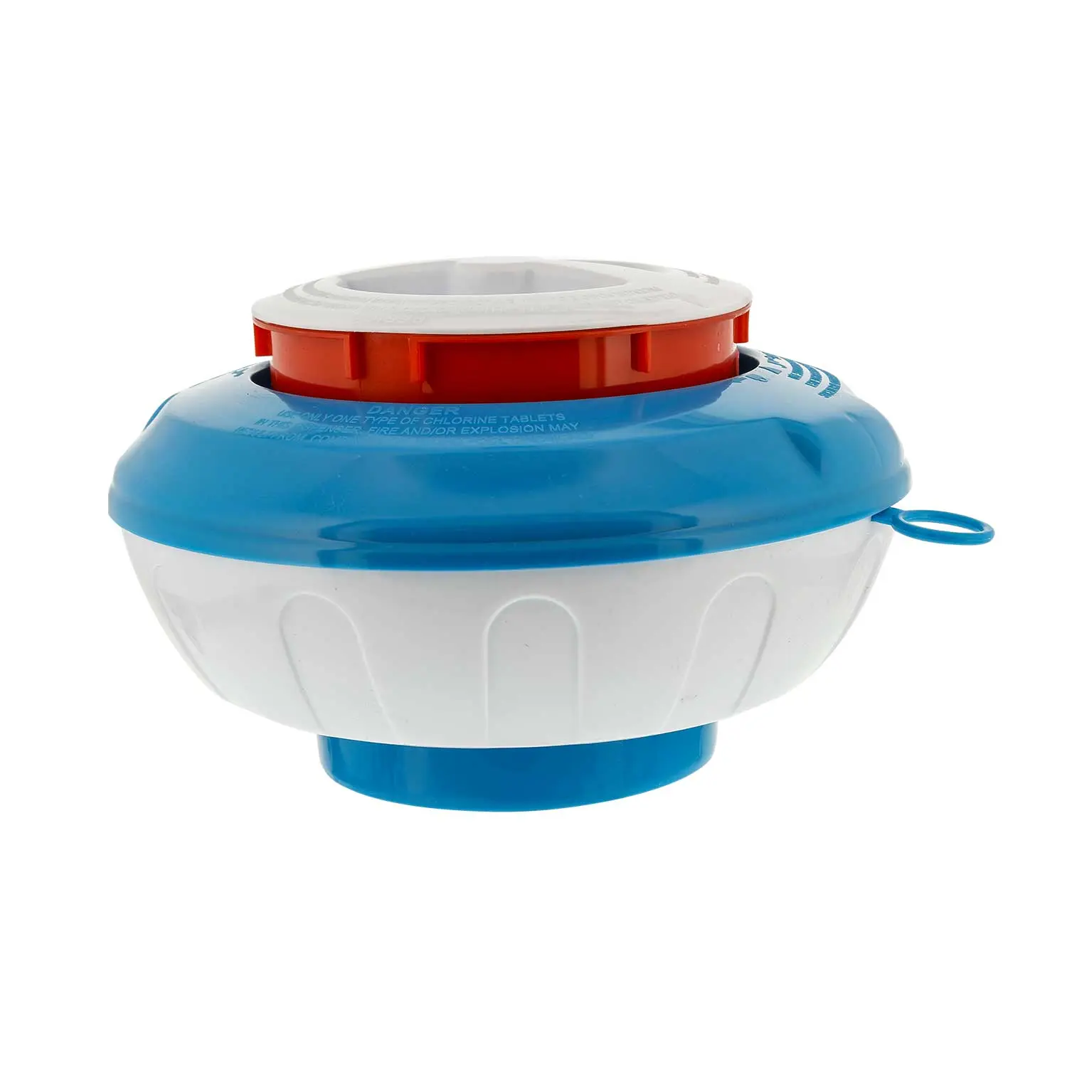 Floating Pool Chlorine and Bromine Chemical Dispenser with Pop-Up Refill Indicator - Holds 3" and 4" Tablets, 8" Diameter - Balanced Chemical Delivery
