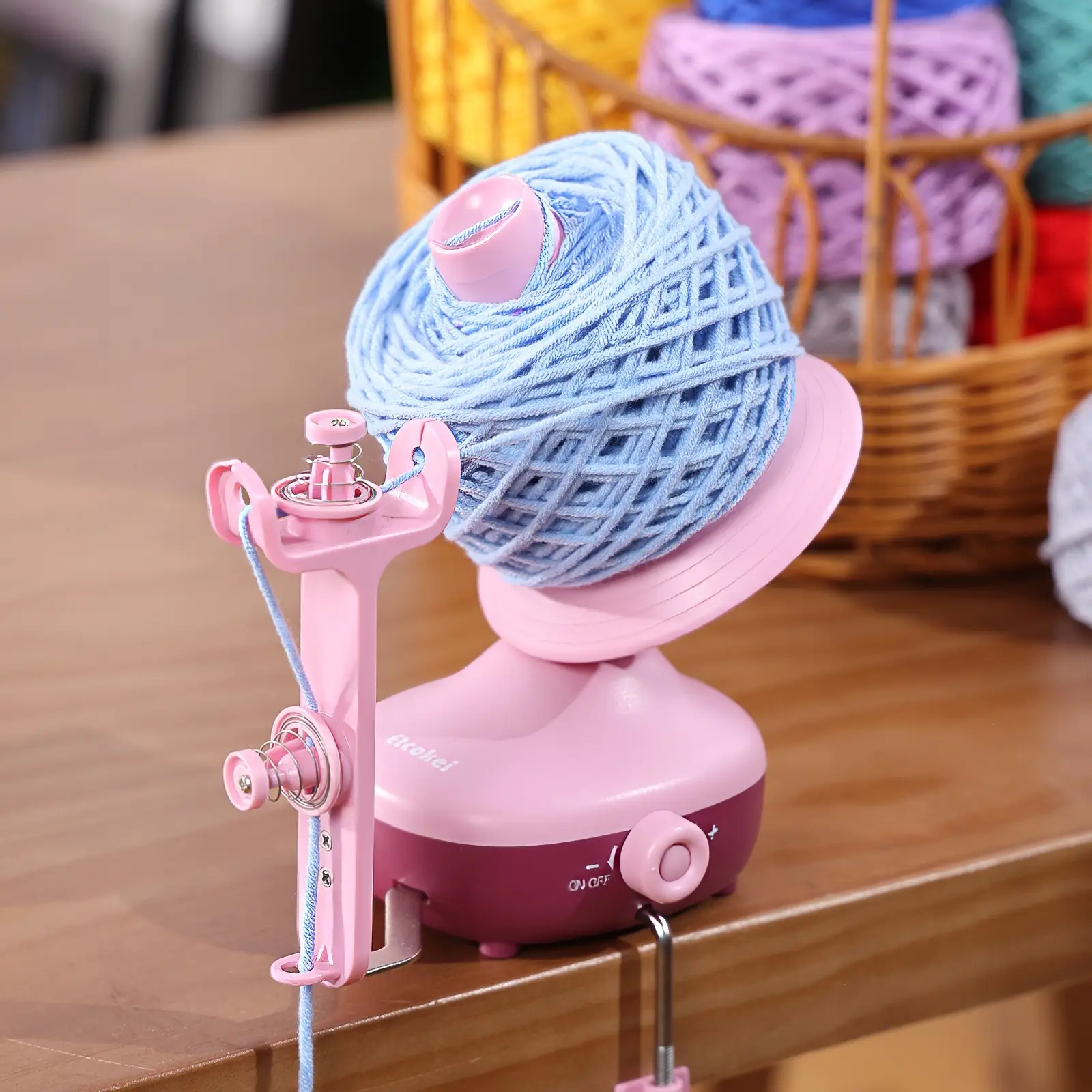 Electric Yarn Winder for Crocheting & Knitting, Compact Yarn Cake Winder with Strong Tension