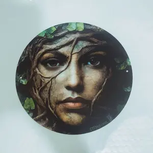 Tree Face Design Round Plaque, Vintage Metal Plaque, Wall Decor for Home Garden, Home Decor, Room Decor, Garden Decor, Garden Accessories