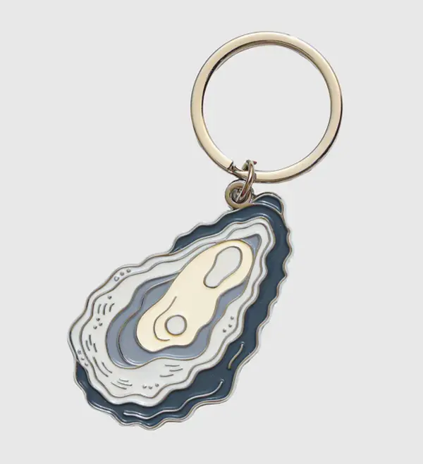 Oyster Enamel Keychain