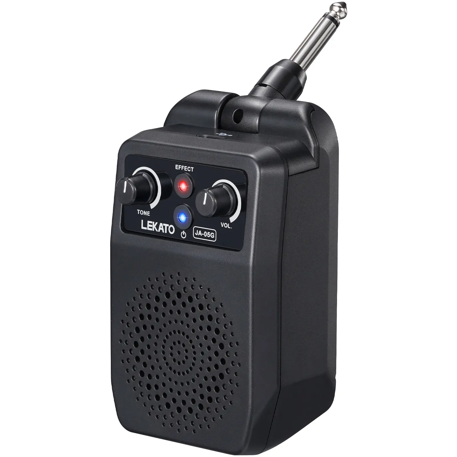 LEKATO JA-05G Guitar Amp Bluetooth Portable Mini Electric Guitar Amplifier with Built-in 4 Effects Clean Distortion Overdrive Reverb Rechargeable Small Guitar Amp Kit for Guitarist Practice Beginner