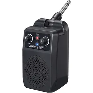 LEKATO JA-05G Guitar Amp Bluetooth Portable Mini Electric Guitar Amplifier with Built-in 4 Effects Clean Distortion Overdrive Reverb Rechargeable Small Guitar Amp Kit for Guitarist Practice Beginner