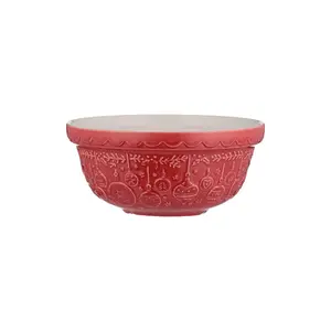 Mason Cash Deck the Halls S30 (1.25 Qt) Mixing Bowl | Red