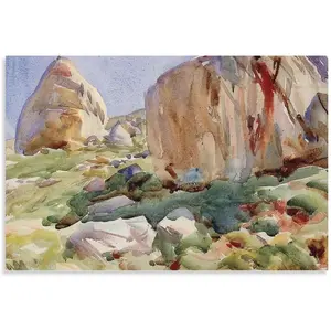 Impressionistic Style John Singer Sargent The Simplon. Large Rocks Poster Canvas Wall Art Posters For Room Aesthetic And Decor Poster For Bedroom Living Room Bathroom Kitchen Office Decor 20x30inch(5