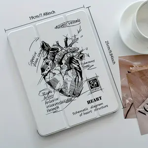 Smart Tablet Protective Case Suitable for iPad 9.7-inch 2017 2018 Air 1 2 3 4 5, 10.2 10.5-inch iPad 5 6 7 8 9th Gen, 10.9-inch iPad Pro 11.0-inch 2020 2021-inch Fundas Magnetic PU Faux Leather Stand Sleep Wake Cover with Colorful Design