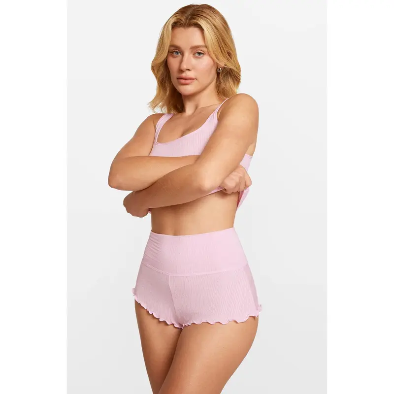 Fold Over Pleated Sleep Shorts